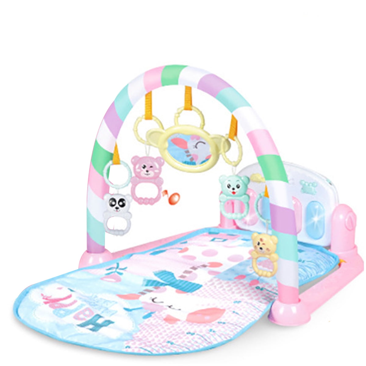 Baby Gym Play mats,Large Baby Game Pad Music Pedal Piano Fitness Rack Baby Activity Mat
